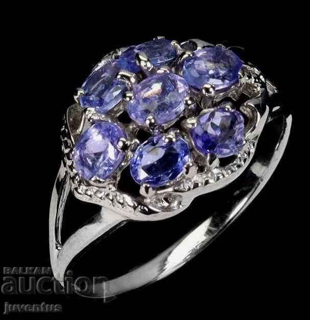 INELE DIN ARGINT CU TANZANITE NATURALE (TANZANIA) cu preț € 75.00 | 146.69 BGN