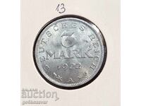 Germany 3 Mark 1922 UNC