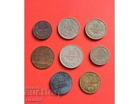 5 стотинки 1888, 20 стотинки 1906, стотинки 1912 ,1913, 1917