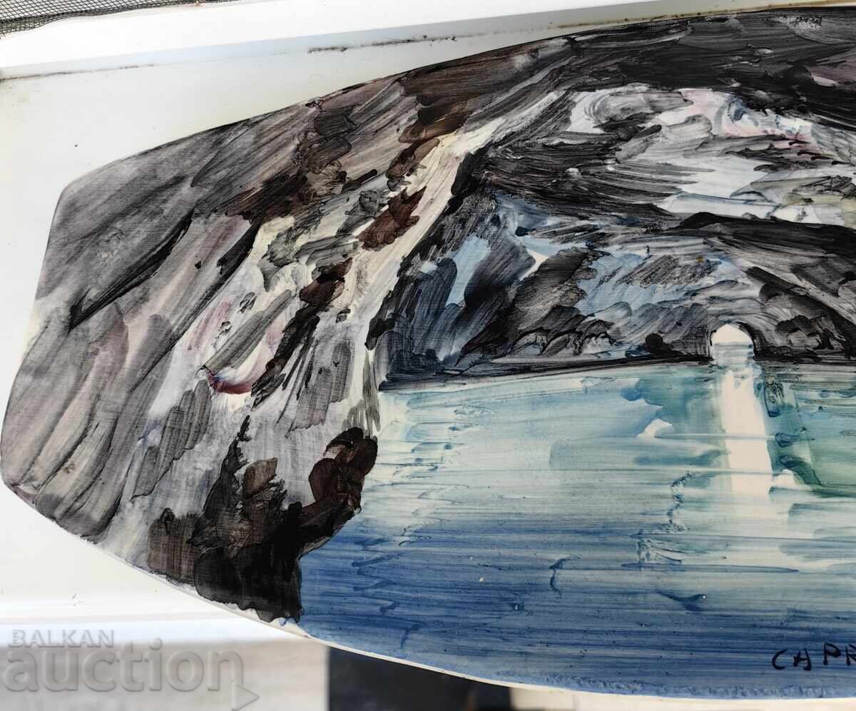 CAPRI KAPRI FARFURIE MARE DIN PORȚELAN PICTATĂ PLATOU SEMNAT cu preț € 13.00 | 25.43 BGN