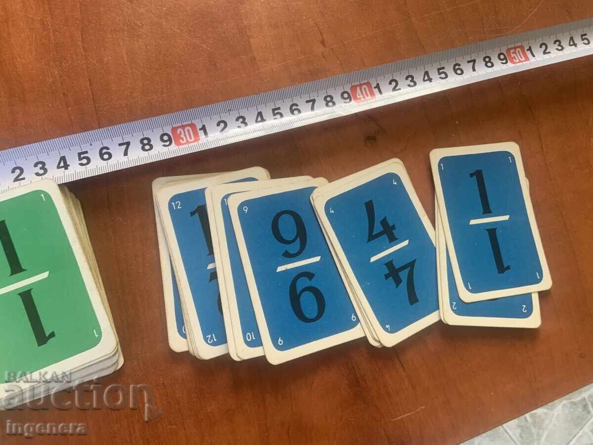 Аукцион КАРТИ ТЕСТЕ ЗА ИГРА КОМПЛЕКТ 4 ЦВЯТА ПО 20 КАРТИ