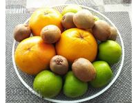 Large metal fruit bowl, mesh