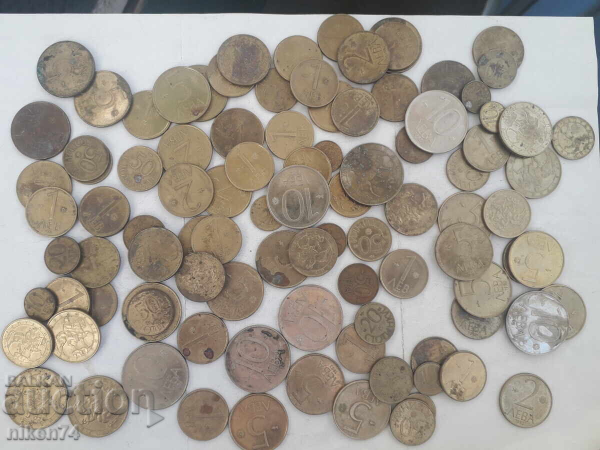 100 bucăți monede BG democrație timpurie