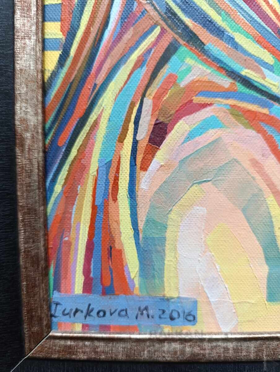 Livrarea Maria Yurkova, portret feminin în ulei