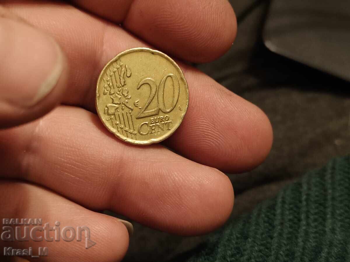 Δημοπρασία 20 λεπτά Ευρώ Ελλάδας, 2002!