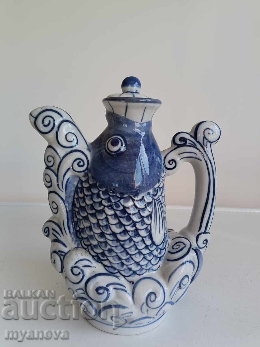 Livrarea Ceainic din porțelan sau sticlă pentru alcool în formă de pește