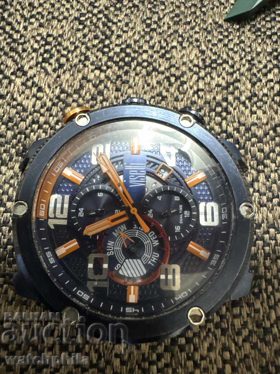 Auction Visetti Multifunction Men's Watch, Working. Rare Auction Visetti Multifunction Men's Watch, Working. Rare