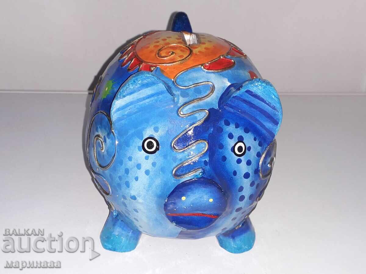 Delivery of LARGE OLD PIGGY BANK. WOOD