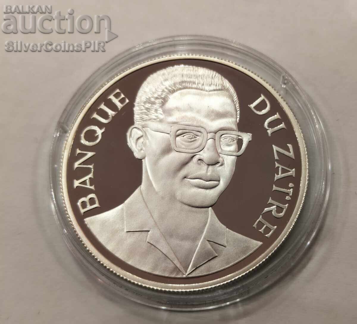 Сребро 5 Заира 1975 Заир Застрашени Животни - 6 Сребро 5 Заира 1975 Заир Застрашени Животни - 6