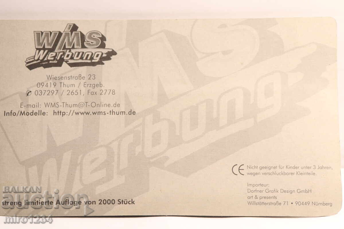 Auction  H0 1/87 MERCEDES TRUCK TRACTOR TRAILER MODEL