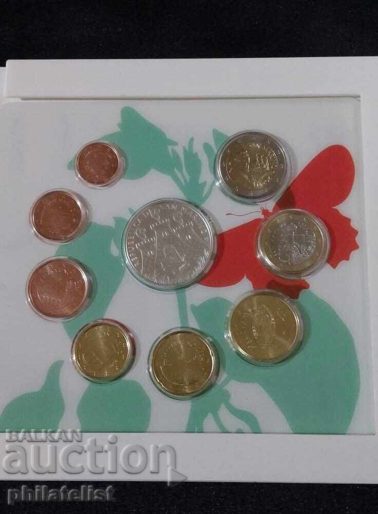 Licitație San Marino 2024 – Set banca euro + 5 euro – BU Fluturi