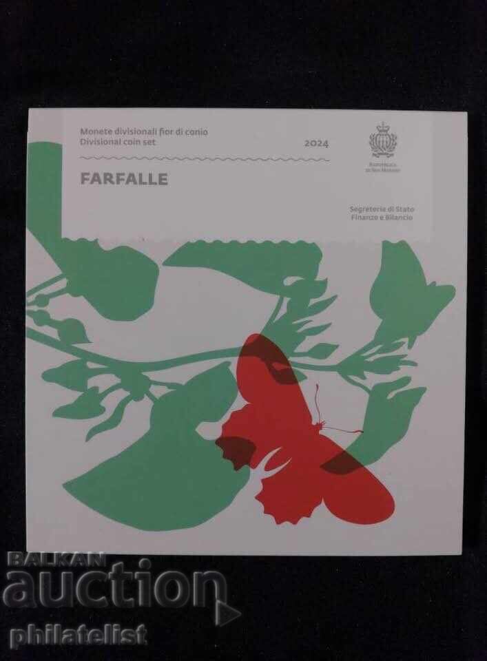 San Marino 2024 – Set banca euro + 5 euro – BU Fluturi