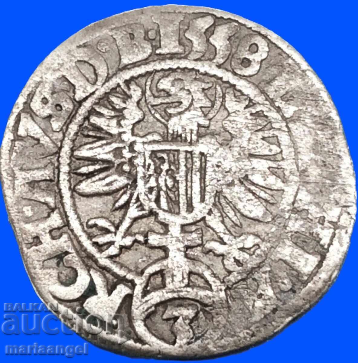 Аукцион 3 кройцера 1558 Австрия Линц - рядка! Фердинанд I сребро