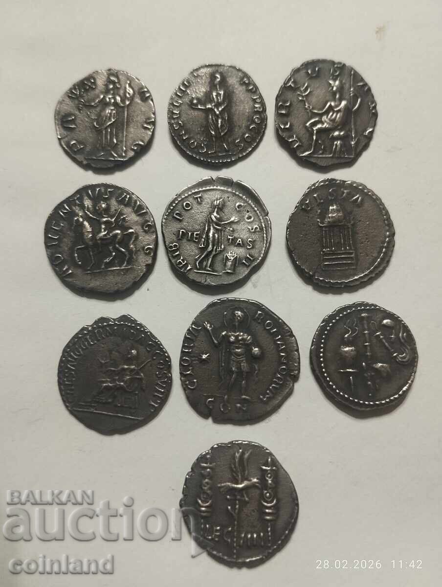 10 BUCĂȚI DENARI ȘI VAS DE LUT - REPLICĂ REPRODUCERE - 7