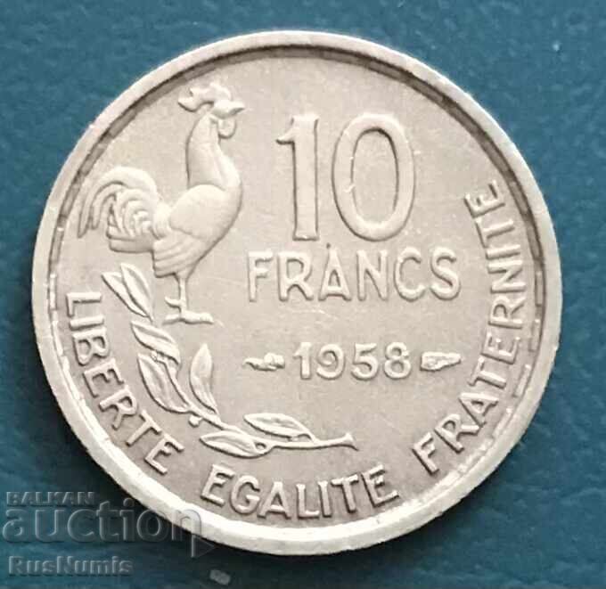 Franța. 10 franci 1958 Franța. 10 franci 1958