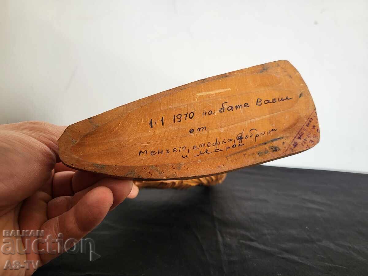 Figurină din lemn, pinguin, din 1970 - 6 Figurină din lemn, pinguin, din 1970 - 6