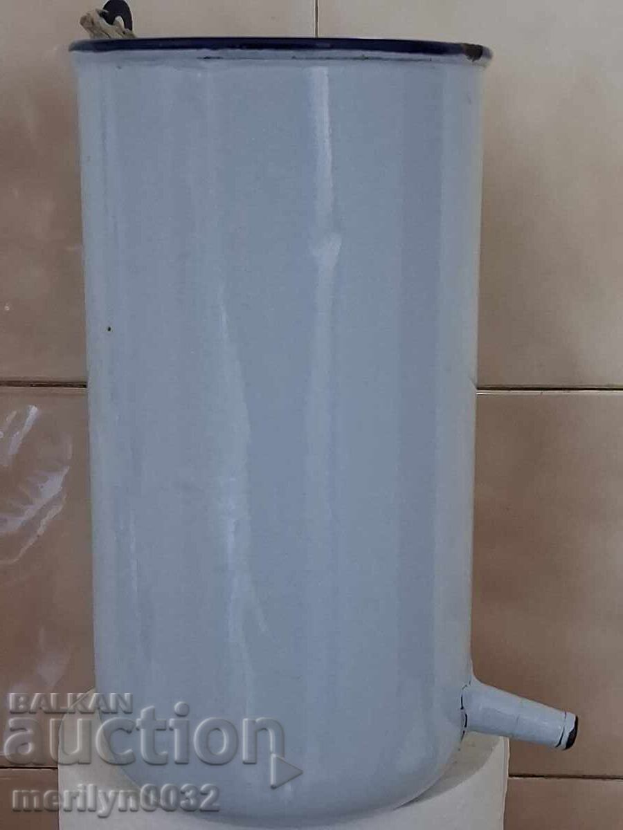 Livrarea Vas emailat, ulcior cu dispozitiv emailat pentru clisme, irigator