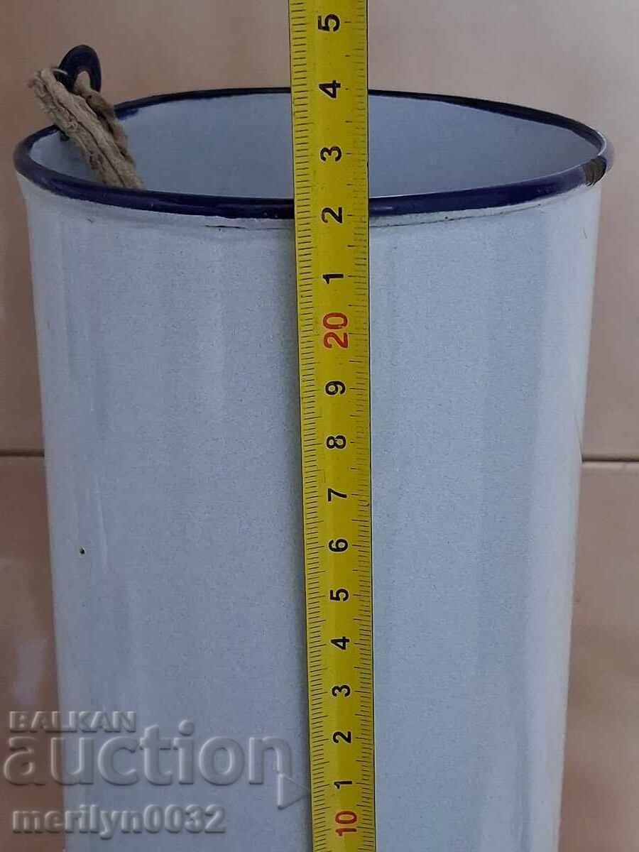 Vas emailat, ulcior cu dispozitiv emailat pentru clisme, irigator - 5