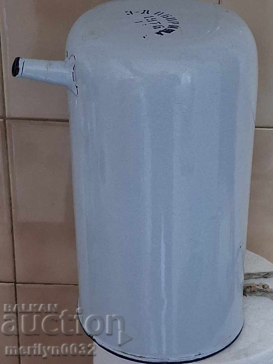 Vas emailat, ulcior cu dispozitiv emailat pentru clisme, irigator - 6