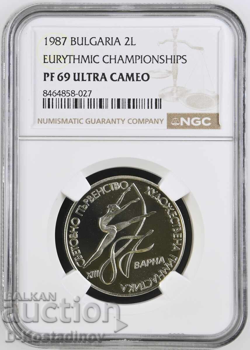 1987 2 Leva Gimnastică Artistică