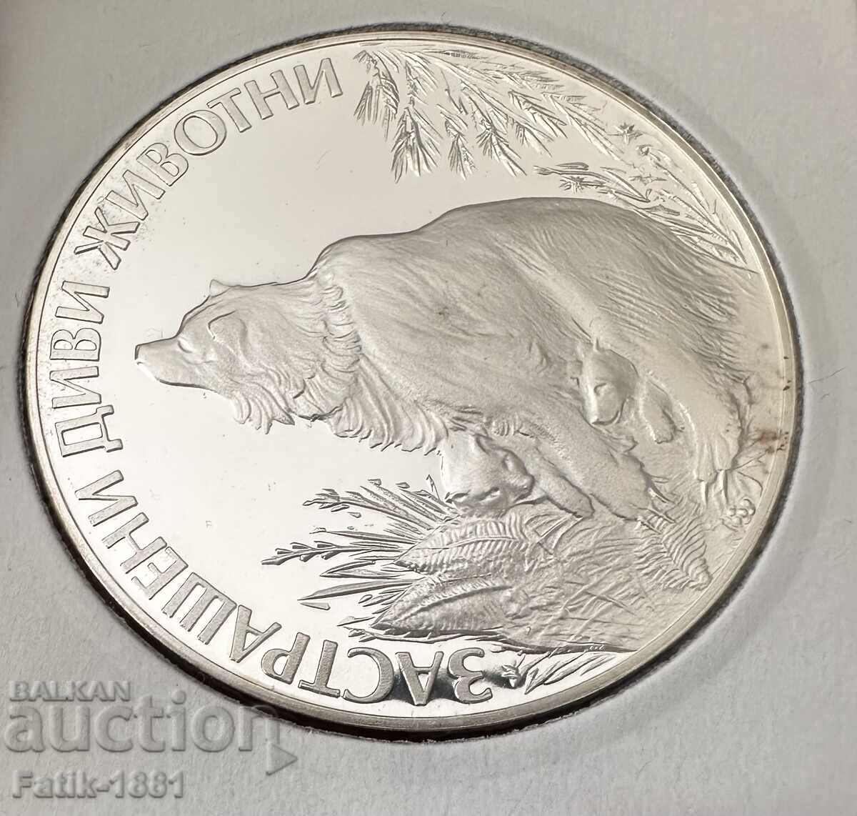 25 leva 1989 g. ANIMALE SĂLBATICE PE CALE DE DISPARIȚIE: URS CU URSULEȚI