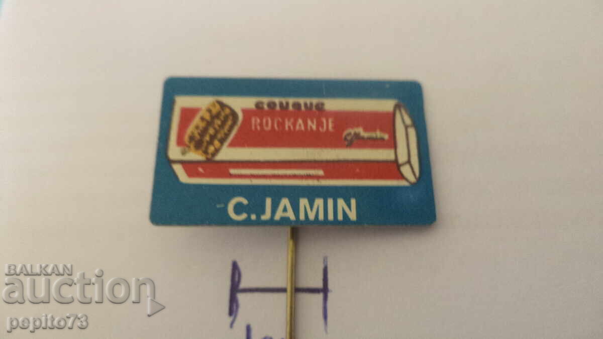 Auction  Advertising badge, C. Jamin, gingerbread type, biscuit