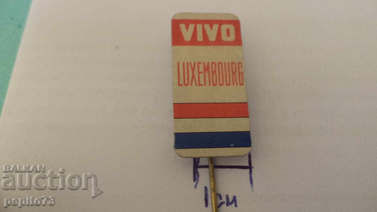 значка рекламна ,VIVO Luxemboorg, търговска организация с цена € 1.00 | 1.96 лв.