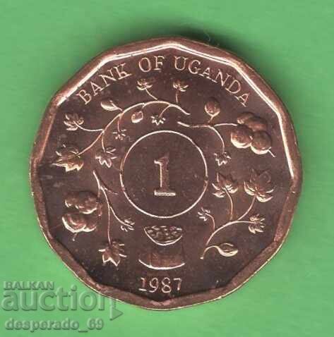 (¯`'•.¸ 1 șiling 1987 UGANDA UNC ¸.•'´¯)