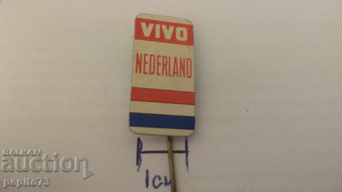 znachka reklamna ,VIVO Nederland, organizație comercială cu preț € 1.00 | 1.96 BGN