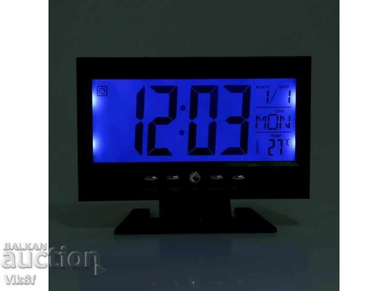 Δημοπρασία Ρολόι με μεγάλη οθόνη LCD DS-8082 - Μαύρο