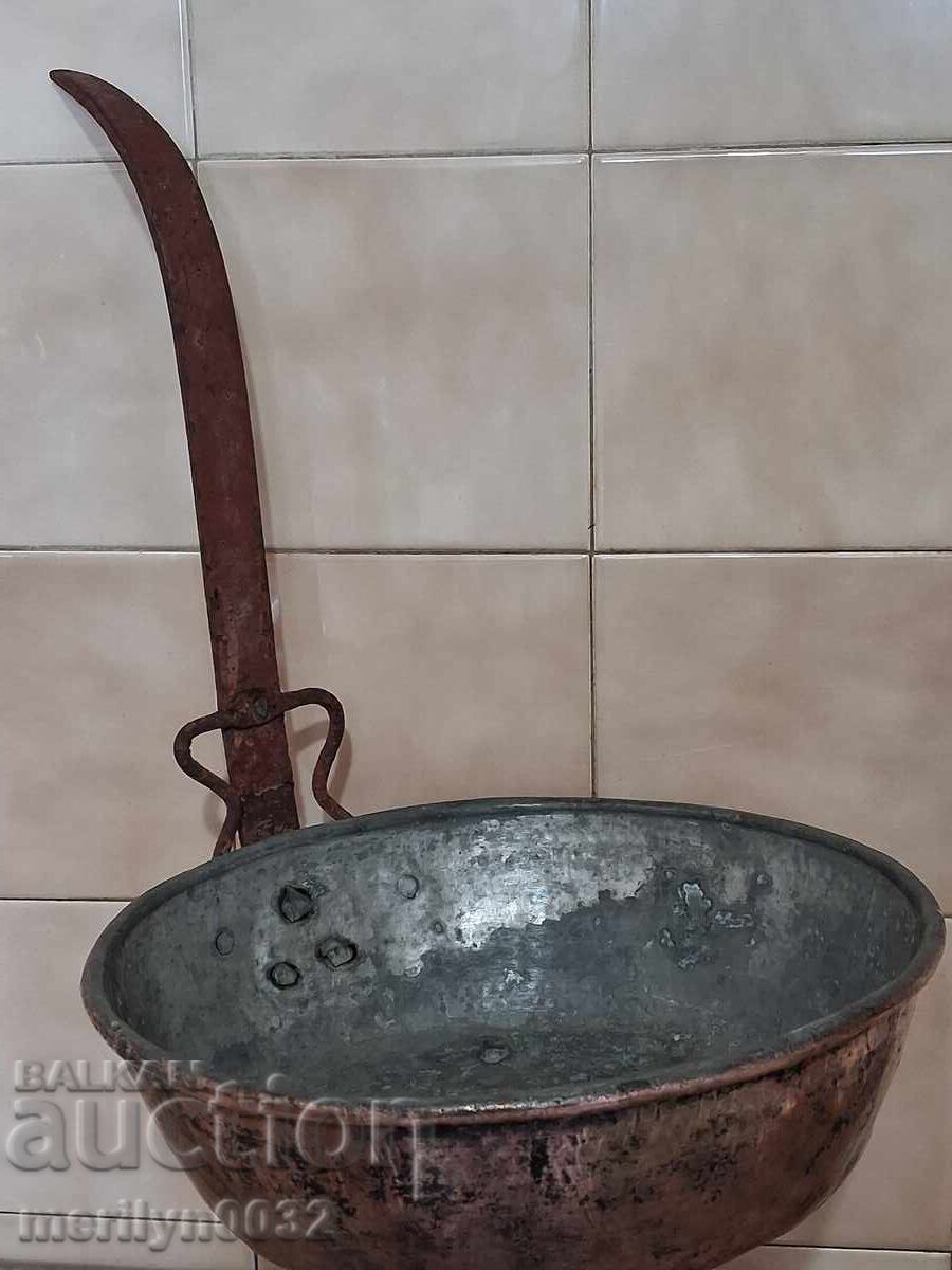 Tavă veche de cupru, cupru, tavă, vas de cupru