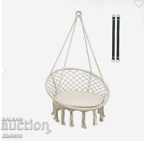 Hanging garden swing and macrame hammock for terrace with price € 35.00 | 68.45 BGN