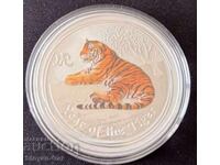 Ασημένιο νόμισμα Lunar Series 2 έγχρωμο 2010 1 oz
