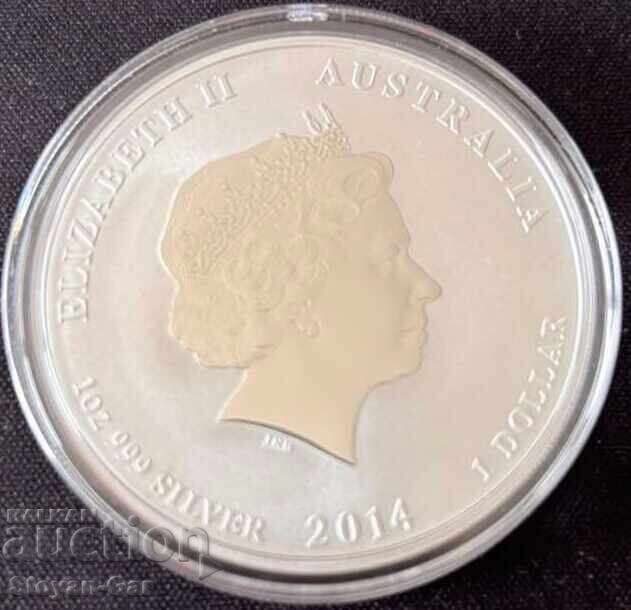 Monedă de argint Lunar Seria 2 colorată 2014 1 oz cu preț € 139.00 | 271.86 BGN