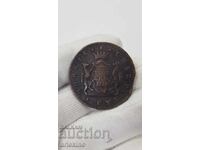 Monedă rară de cupru rusească 5 copeici 1799 KM Siberia