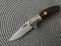 Сгъваем нож  с острие имитиращо дамаска стомана 90х200