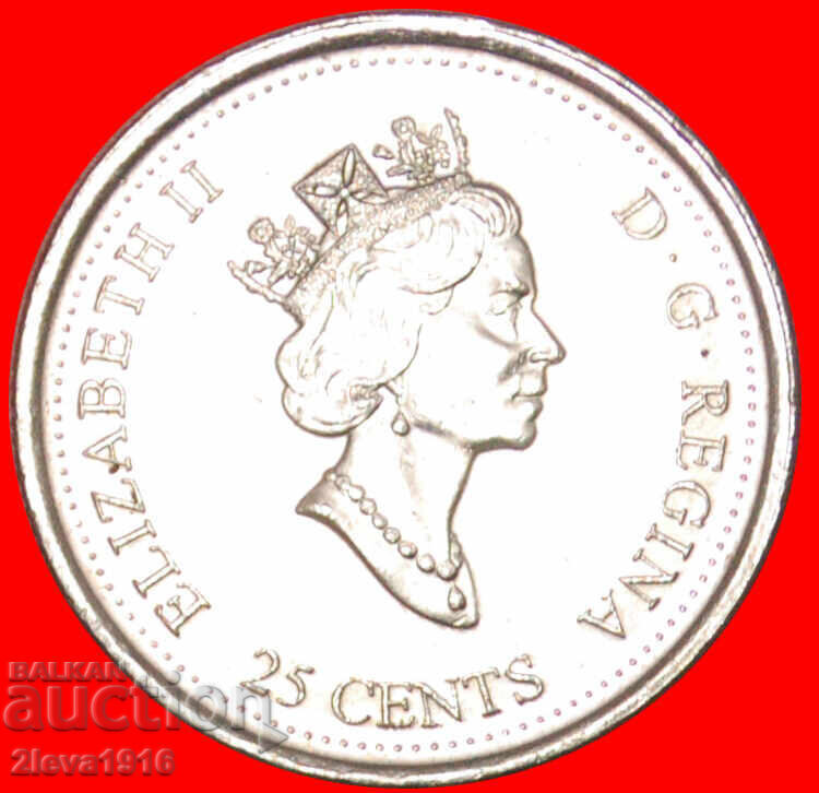 Ⰺ GLOBE: CANADA ★ 25 CENTS 2000! WORM ON APPLE! UNPUBLISHED! με τιμή € 5.19 | 10.15 BGN