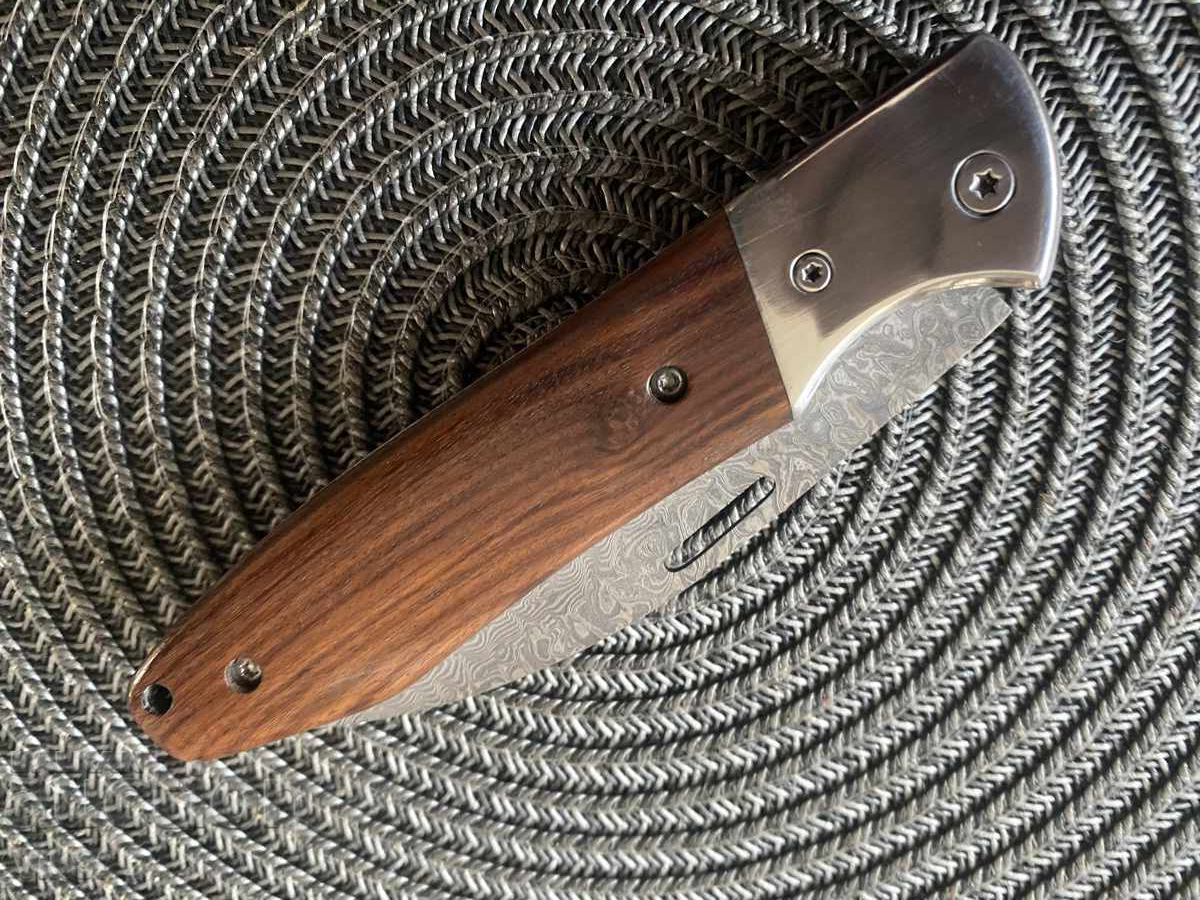 Briceag pliabil imitând oțel damasc 90x210 - LISICA - 7