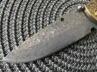 Сгъваем нож с острие имитиращо дамаска стомана 80х180