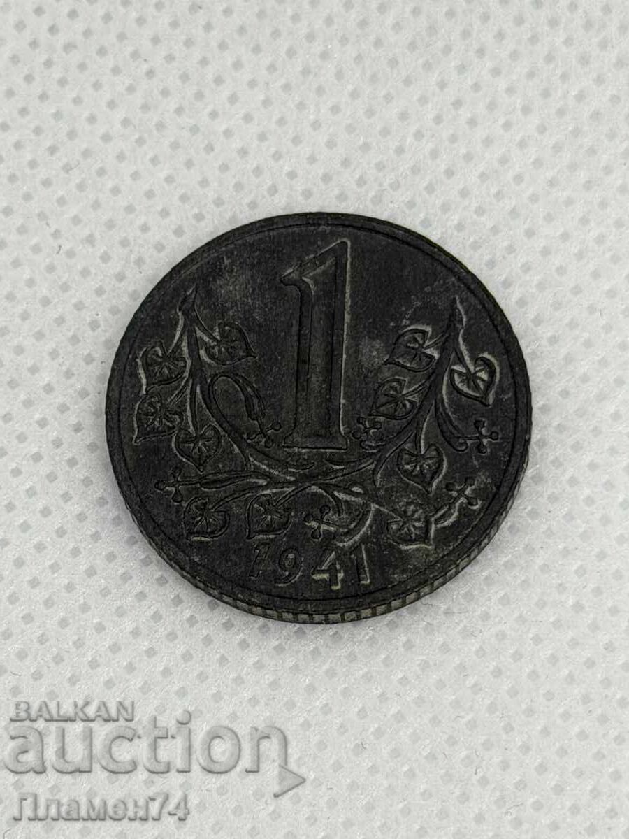 1 coroană 1941 Boemia și Moravia 1 coroană 1941 Boemia și Moravia