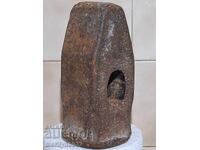 Large old stone hammer, mallet, toothed hammer, mace, crowbar
