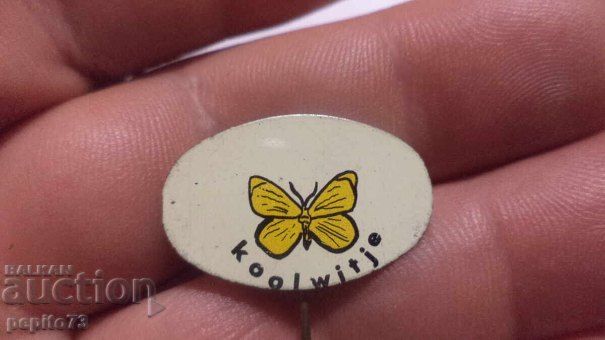 Znachka reklamna ,Koolwjtje, fluture galben cu preț € 1.00 | 1.96 BGN