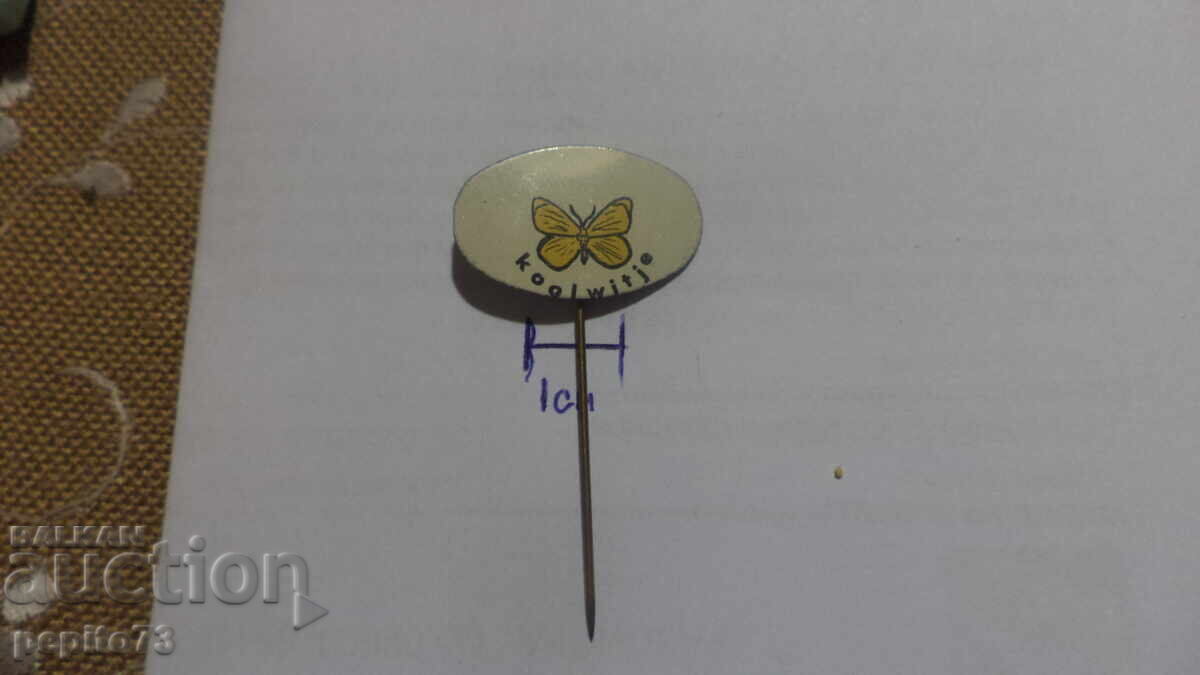 Livrarea Znachka reklamna ,Koolwjtje, fluture galben