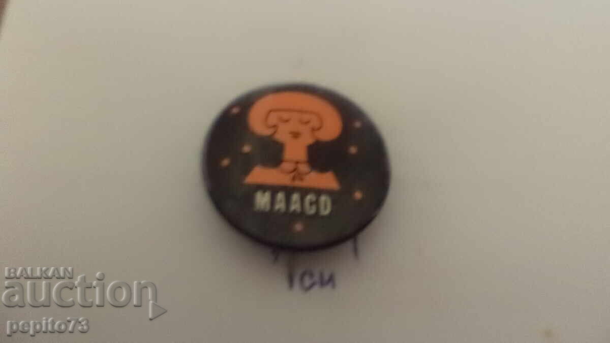 Аукцион значка рекламна ,Maaco, дева