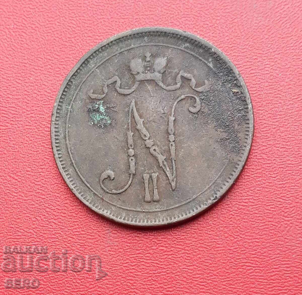 Russia / For Finland / 10 Penniä 1900 - Rare with price € 3.50 | 6.85 BGN