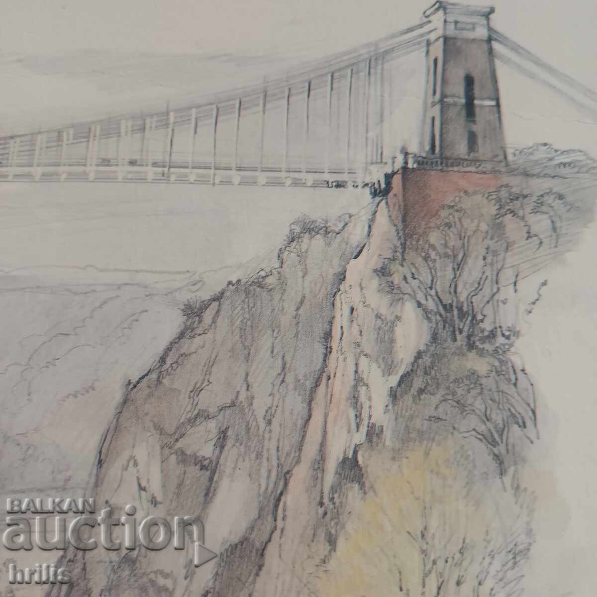 Аукцион АКВАРЕЛ - БРИСТОЛ МОСТА КЛИФТЪН СЪСПЕНШЪН