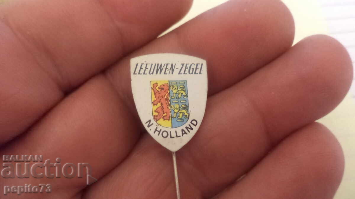 Advertising badge, Leeuwen-Zegel, N.Holland with price € 1.00 | 1.96 BGN