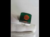 Star ring with a rose