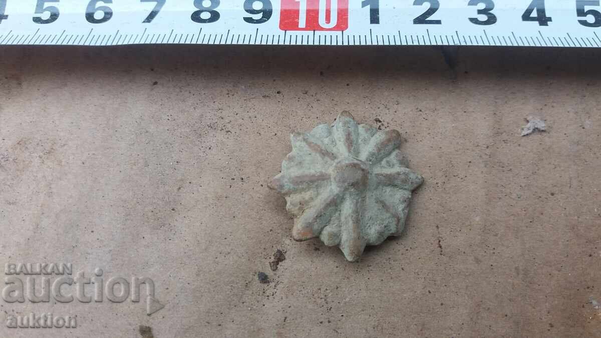 Aplicație din bronz pentru harnașament de cal