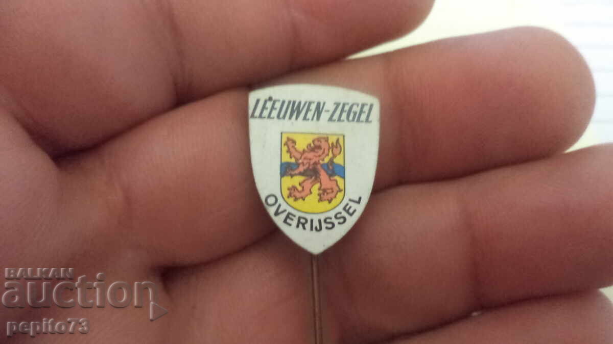 Insigna publicitară, Leeuwen-Zegel, Overijssel cu preț € 1.00 | 1.96 BGN